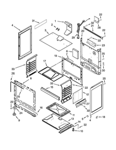 Chassis Parts Diagram and Parts List for AGR3311WDW2  Amana Range