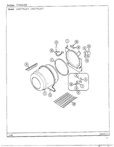 Tumbler Diagram and Parts List for LNC7751A77  Maytag Dryer
