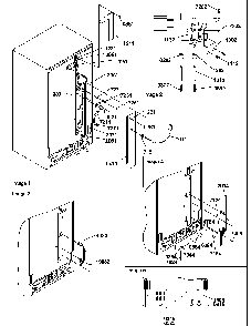 Cabinet Back Diagram and Parts List for SBDE520SW-P1185202WW  Amana Refrigerator