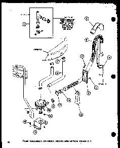 Pump Assembly Diagram and Parts List for TAA400 P77040-2W Amana Washer