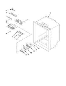 Refrigerator Liner Parts Diagram and Parts List for ABB2221WEW1  Amana Refrigerator
