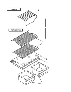 Shelf Parts Diagram and Parts List for M4TXNWFYB00  Maytag Refrigerator