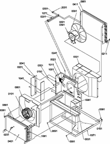 Chassis Diagram and Parts List for 10QZ22RC-P1209802R  Amana Air Conditioner