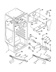 Liner Parts Diagram and Parts List for A4TXNWFXQ00  Amana Refrigerator