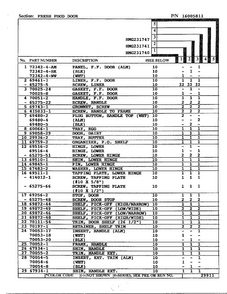 Fresh Food Door Page 2 Diagram and Parts List for 231740  Admiral Refrigerator