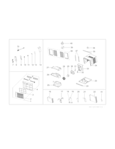 Recommended Spare Parts Diagram and Parts List for CAE8MR410A14  Crosley Air Conditioner