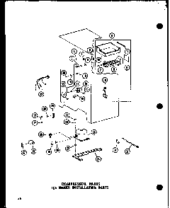 Compressor Parts Ice Maker Installation Parts Diagram and Parts List for ESR22N-P73320-45W  Amana Refrigerator
