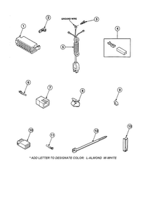 Power Cord And Terminals Diagram and Parts List for CW9203W3-PCW9203W3A  Amana Washer