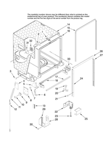Tub And Frame Parts Diagram and Parts List for MDB7851AWQ44  Maytag Dishwasher