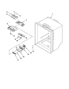 Refrigerator Liner Parts Diagram and Parts List for ABB2227VEB2  Amana Refrigerator