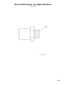 Burner Orifice Spuds-For Higher Elevations Diagram and Parts List for ATGE9ASP115TW01  Speed Queen Washer Dryer Combo