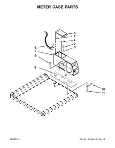 Meter Case Parts Diagram and Parts List for MHN33PDCGW0  Maytag Washer