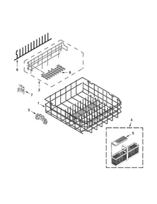 Lower Rack Parts Diagram and Parts List for MDB8969SDE3  Maytag Dishwasher