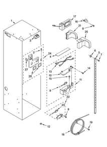 Refrigerator Liner Parts Diagram and Parts List for JS42SEDUDB01  Jenn-Air Refrigerator