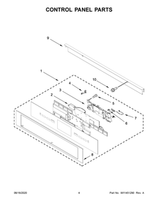 Control Panel Parts Diagram and Parts List for JMC2430IL03  Maytag Washer