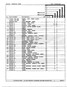 Freezer Door Page 2 Diagram and Parts List for 321340  Admiral Refrigerator