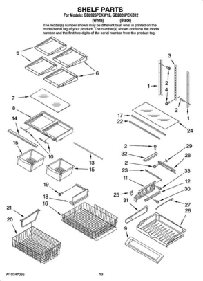 Part Location Diagram of W10355016B Whirlpool AFFRESH Stainless Steel CLEANER