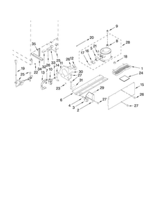 Unit Parts Diagram and Parts List for JUB248RBCX00  Jenn-Air Wine and Beverage Cooler