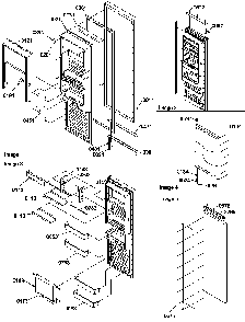 Refrigerator Door And Accessories Diagram and Parts List for SB520SW-P1185003WW  Amana Refrigerator