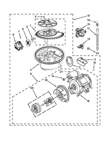 Pump And Motor Parts Diagram and Parts List for MDBH949PAM2  Maytag Dishwasher