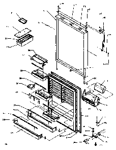 Refrigerator Door Diagram and Parts List for TG18R2-P1181701WW  Amana Refrigerator