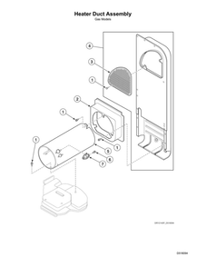 Part Location Diagram of D510025P Maytag Heater duct assembly
