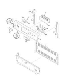 Backguard Diagram and Parts List for CRE3890LSK  Crosley Range