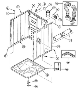 Cabinet Diagram and Parts List for SSEZ17WF1500  Speed Queen Dryer