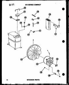Interior Parts Diagram and Parts List for 109-5PE P54975-32R Amana Air Conditioner