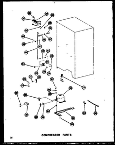 Compressor Parts Diagram and Parts List for SRI19W-C-P60340-37WC  Amana Refrigerator