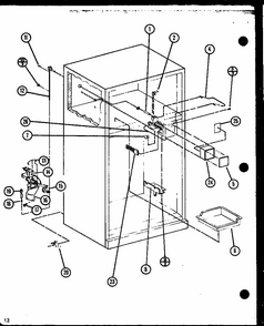 Section 18 Diagram and Parts List for TX18N-P1106212W  Amana Refrigerator
