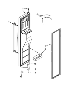 Freezer Door Parts Diagram and Parts List for MSC21C6MDM02  Maytag Refrigerator