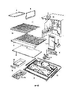 Freezer Compartment Diagram and Parts List for RB17EA-2AF 5C46B Magic Chef Refrigerator