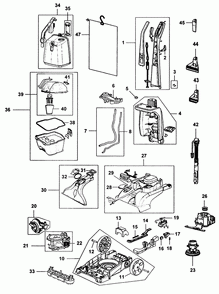 Diagram Diagram and Parts List for FH50135  Hoover Steamer