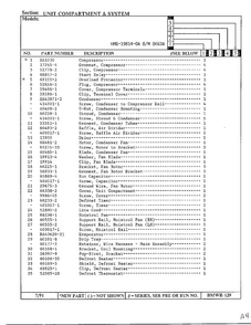 Unit Compartment And System Page 2 Diagram and Parts List for 19814-0A  Admiral Refrigerator