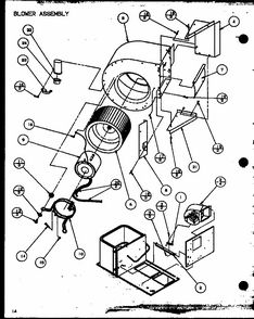 Blower Assembly (spco24001a/p9999101c) (spco30001a/p9999102c) (spco36001a/p9999103c) (spco36003a/p9999104c) Diagram and Parts List for D9836801  Amana Air Conditioner