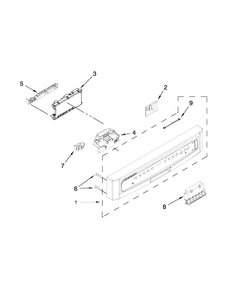 Part Location Diagram of W10811167 Whirlpool Control Panel - Bisque