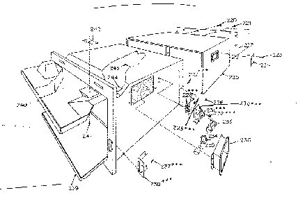 Oven Right Side Diagram and Parts List for 5629967311  Kenmore Microwave
