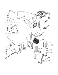 Upper Unit Parts Diagram and Parts List for JS48SEDUDW15  Jenn-Air Refrigerator
