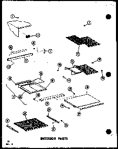 Interior Parts Diagram and Parts List for TD523E-P75288-1W  Amana Refrigerator