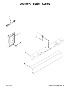 Control Panel Parts Diagram and Parts List for JS48PPDUDE01  Jenn-Air Refrigerator