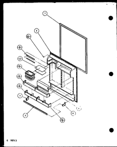 Refrigerator Door Diagram and Parts List for BX20QL-P1125510WL  Amana Refrigerator