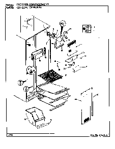 Freezer Compartment Diagram and Parts List for CDNS22V9A BR35E Maytag Refrigerator