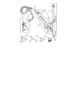 Hose And Attachments Diagram and Parts List for 1162324390  Kenmore Canister Vacuum