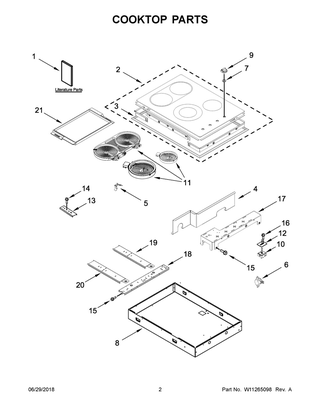 Cooktop Parts Diagram and Parts List for MEC8830HS00  Maytag Cooktop
