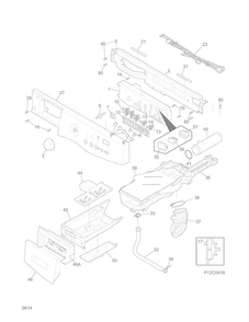Controls Diagram and Parts List for CFW4701QW0  Crosley Washer