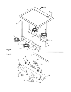 Main Top And Backguard Diagram and Parts List for ARTS6651E-P1143903NE  Amana Range