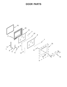Part Location Diagram of W10665829 Whirlpool Door Handle - Black