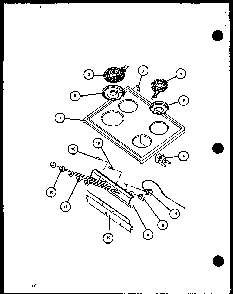 Section 8 Diagram and Parts List for CBE26FCW P1137949NW Amana Range