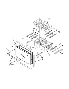 Freezer Door Parts Diagram and Parts List for JFI2089WTS7  Jenn-Air Refrigerator